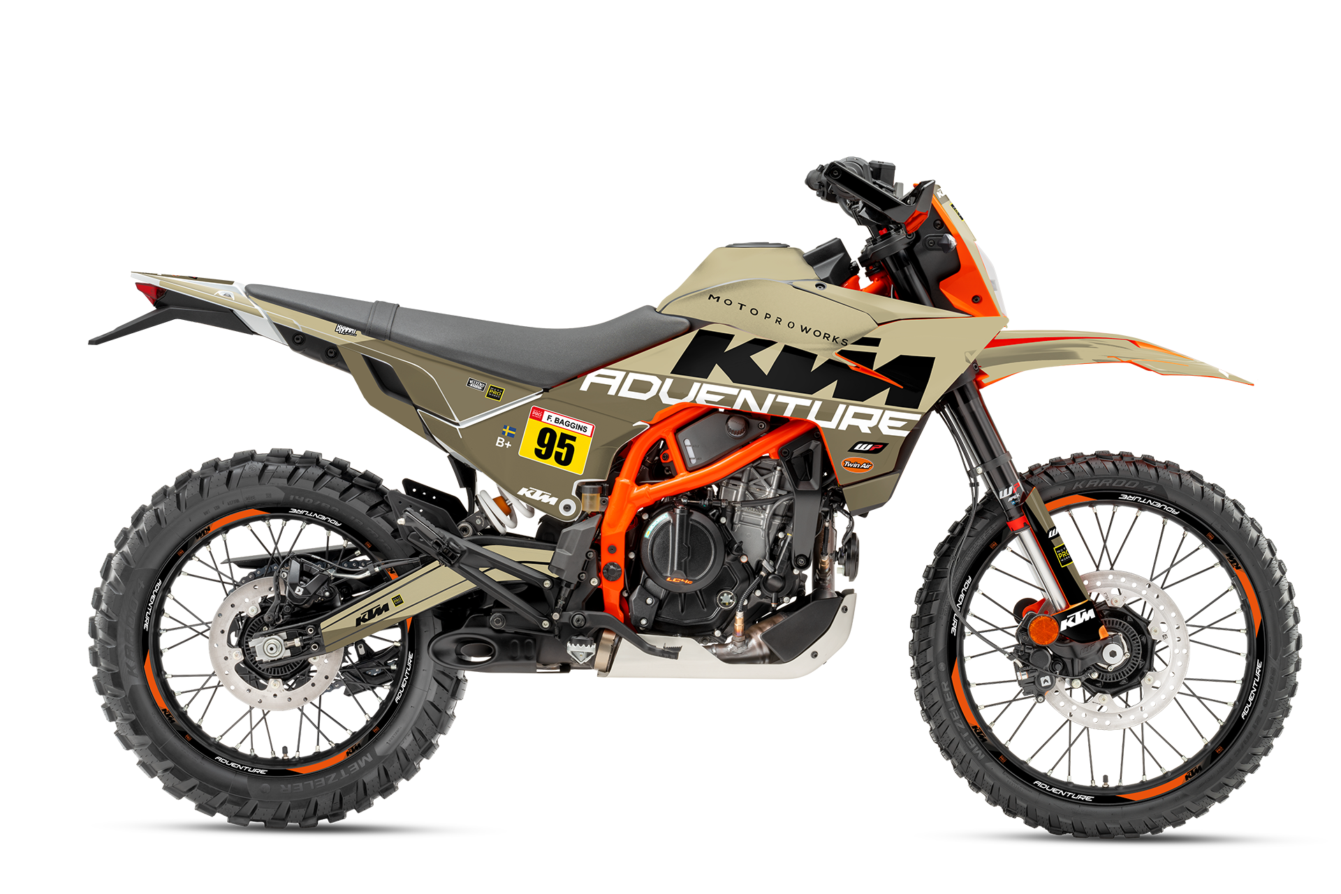 KTM 125 Enduro R GRAPHICS - "Waypointer" (Sand)