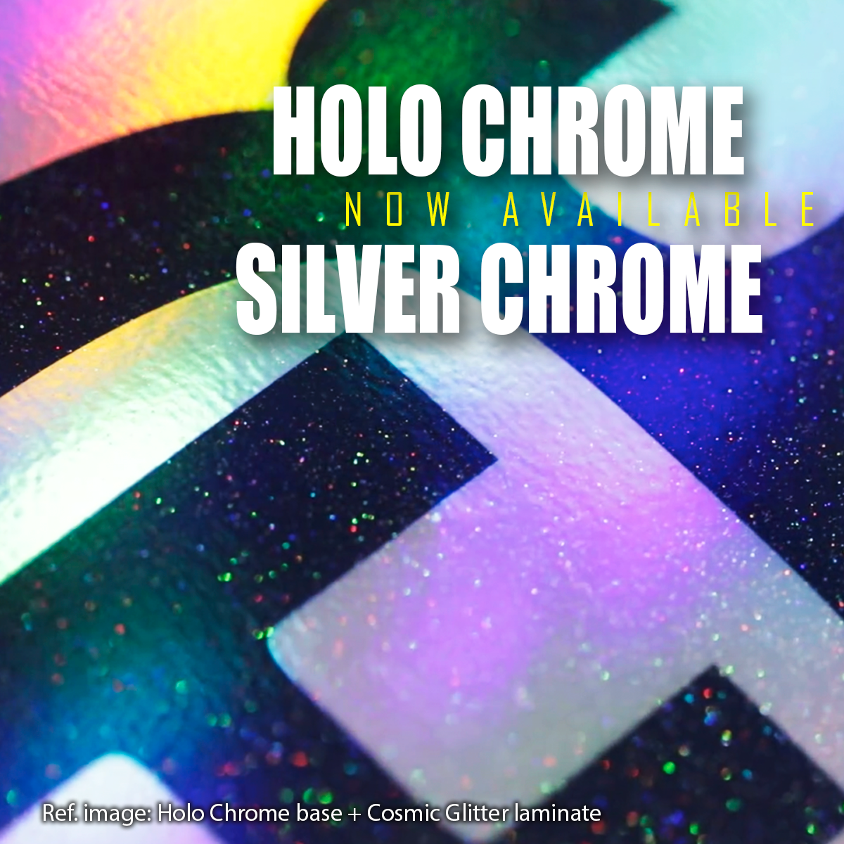 Picture of Holo/Silver Chrome base with Glitter laminate - Motoproworks Bike Graphic Kits