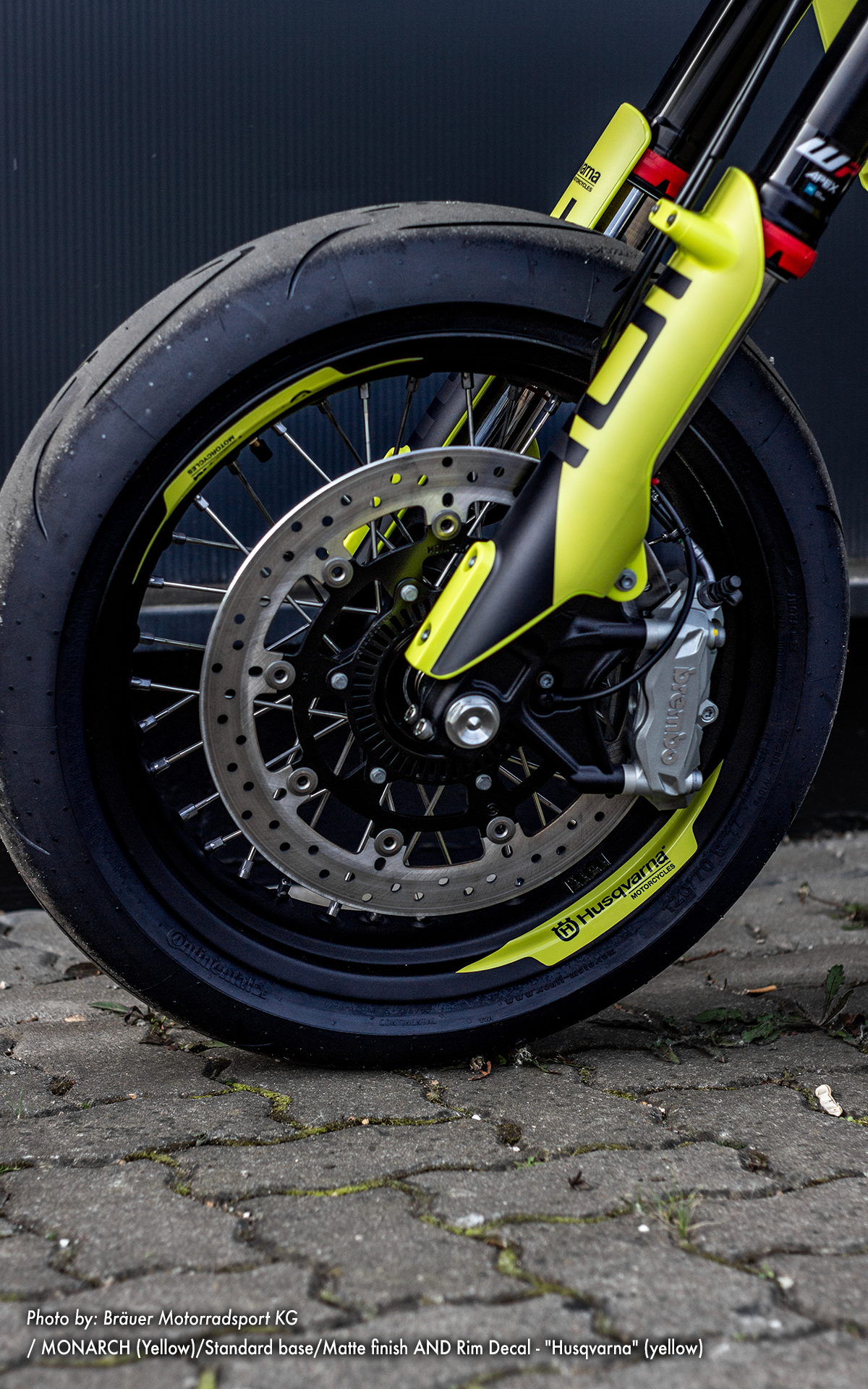 Adesivo Rim - "Husqvarna" (giallo)