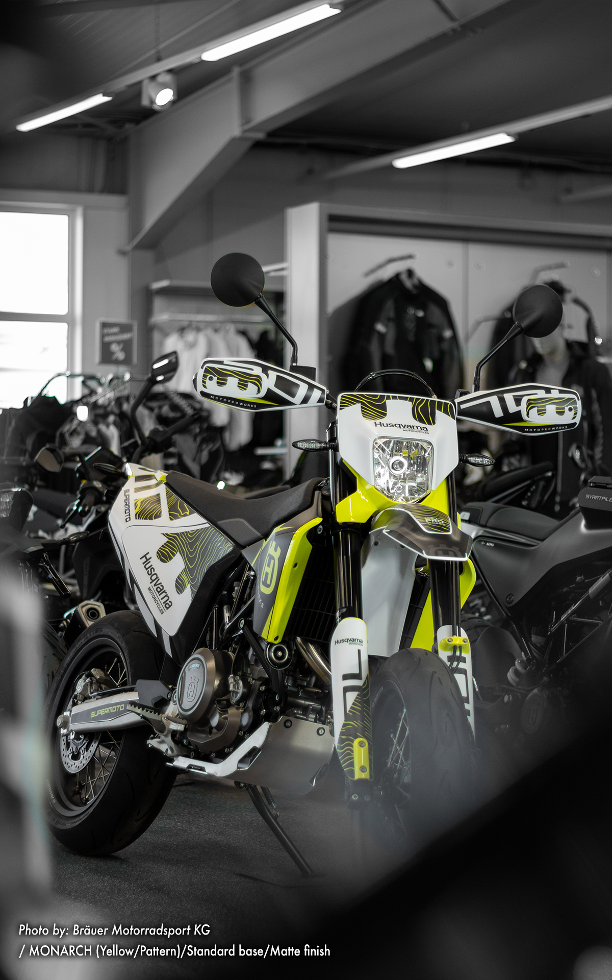 Husqvarna 701 Enduro Graphics - "Monarch" (Yellow/Pattern)