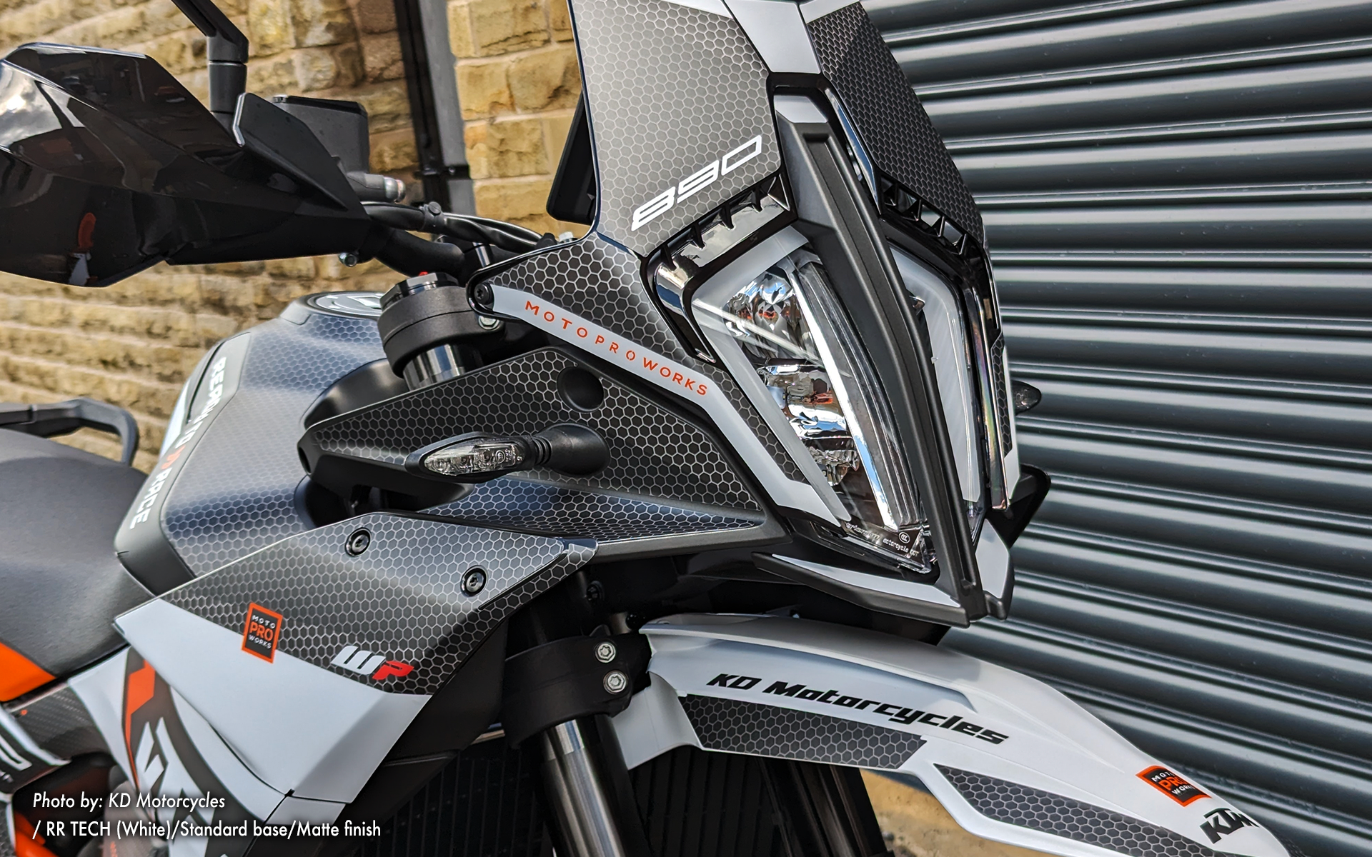KTM 890 SMT 2023-2024 GRAPHICS - "RR Tech" (White)