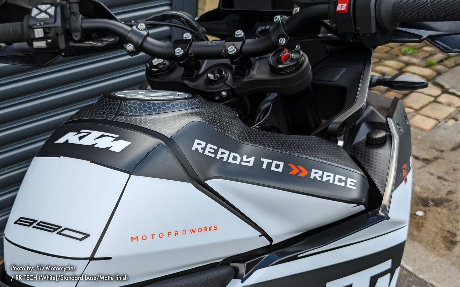 KTM 890 SMT 2023-2024 GRAPHICS - "RR Tech" (White)