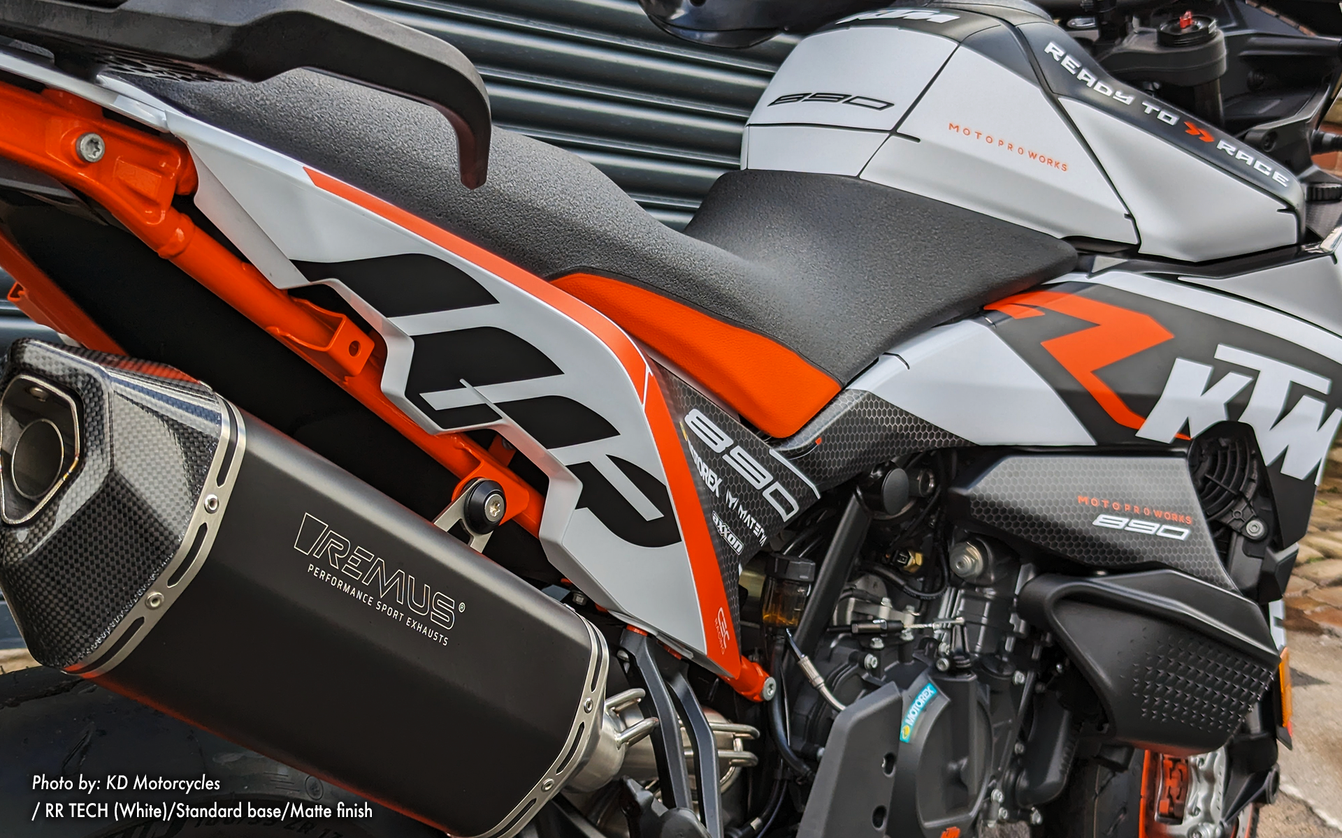 KTM 890 SMT 2023-2024 GRAPHICS - "RR Tech" (White)