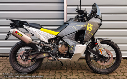 HUSQVARNA Norden 901 KIT DÉCO - "Topography" (Gris/Blanc)