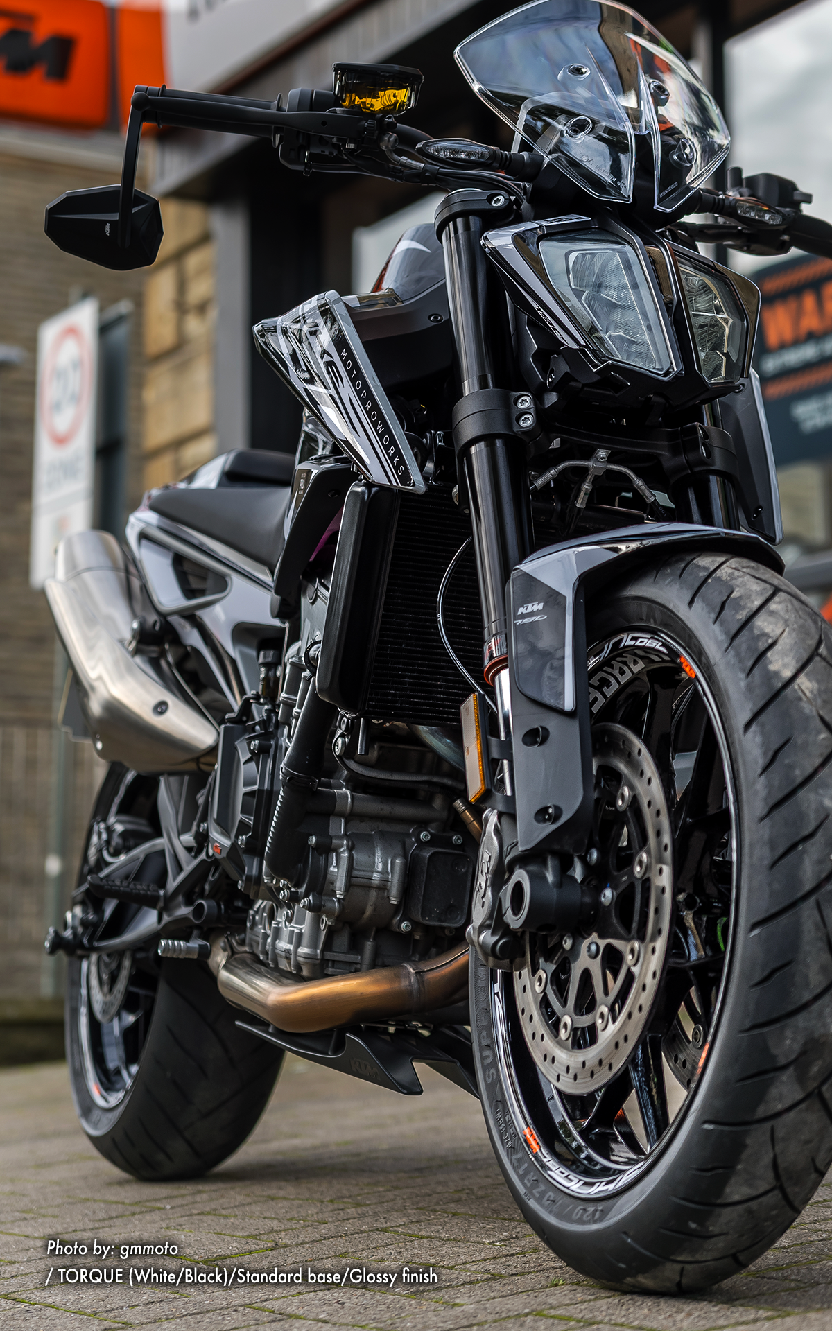 KTM 790 Duke GRAPHICS - "Torque" (White/Black)