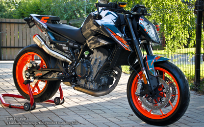 KTM 790/890 Duke GRAPHICS - "Rasorblade" (Blue/Orange/Black)