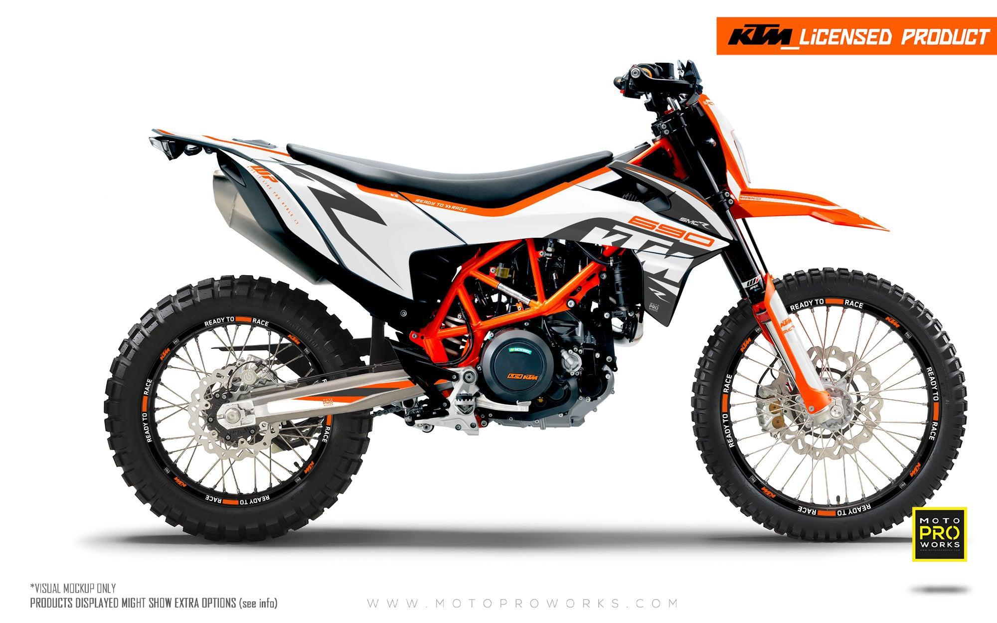 KTM GRAPHICS - 690 SMC-R "Torque" (Solid/Orange/White/Grey) - MotoProWorks