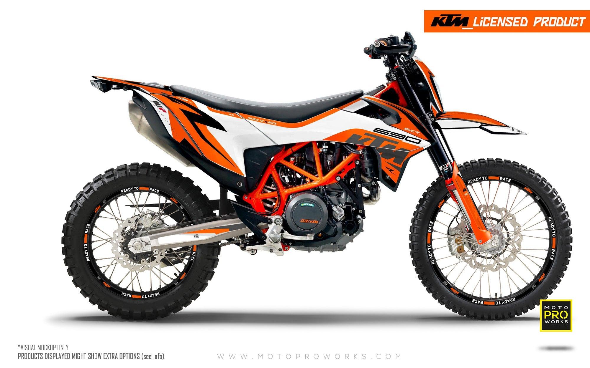 KTM GRAPHICS - "Torque" (White/Orange) - MotoProWorks