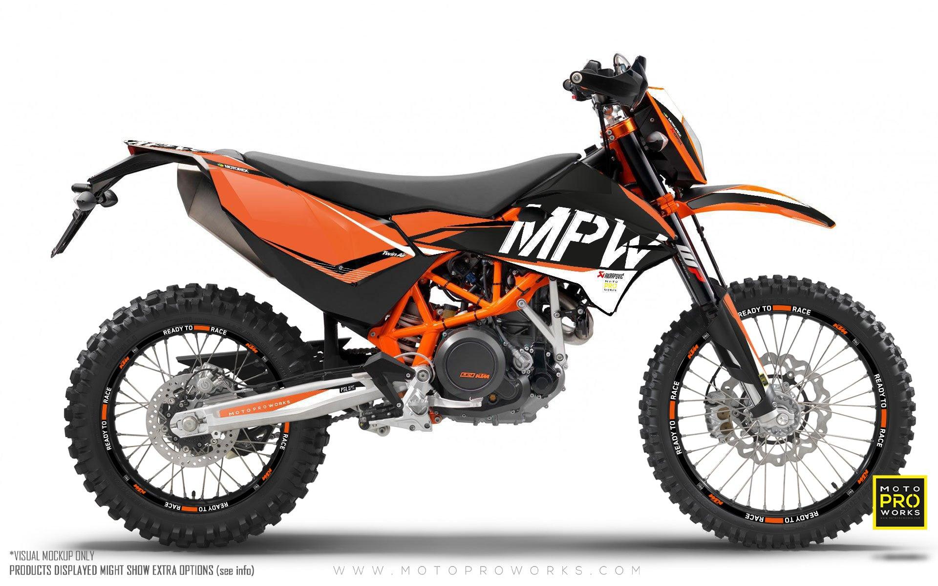 KTM GRAPHIC KIT - "AVIX" (orange) - MotoProWorks | Decals and Bike Graphic kit