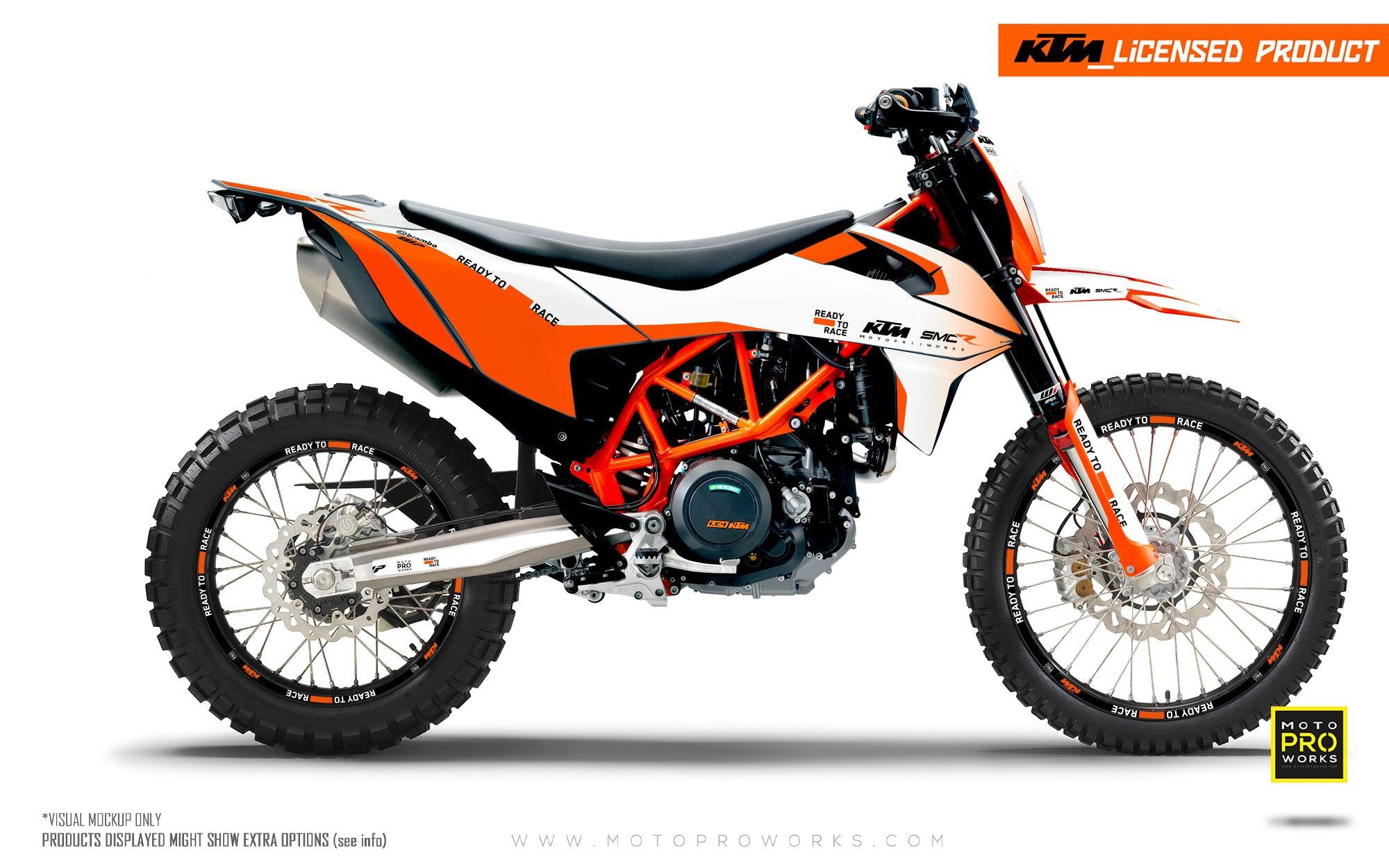 KTM GRAPHICS - 690 SMC-R "Fade" (White) - MotoProWorks