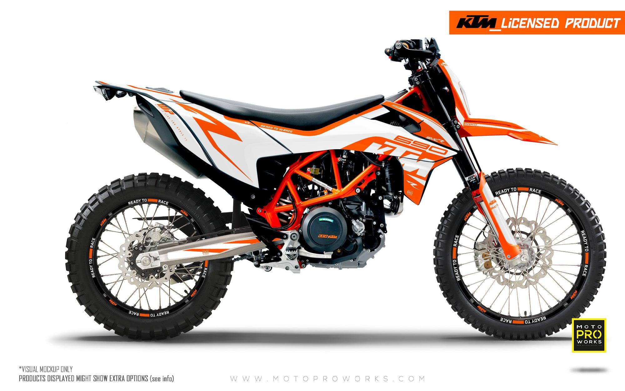 KTM GRAPHICS - 690 SMC-R "Torque" (Solid/Orange/White) - MotoProWorks