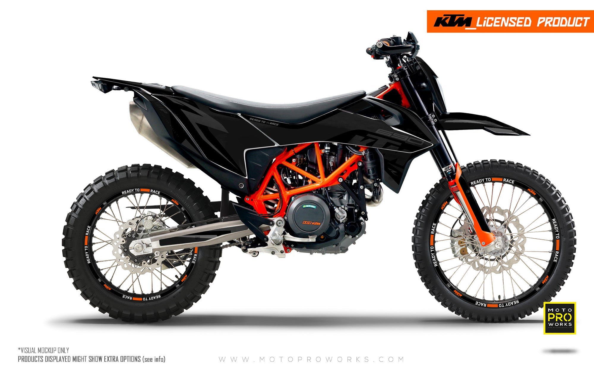 KTM GRAPHIC KIT - "Torque" (Black) - MotoProWorks | Decals and Bike Graphic kit