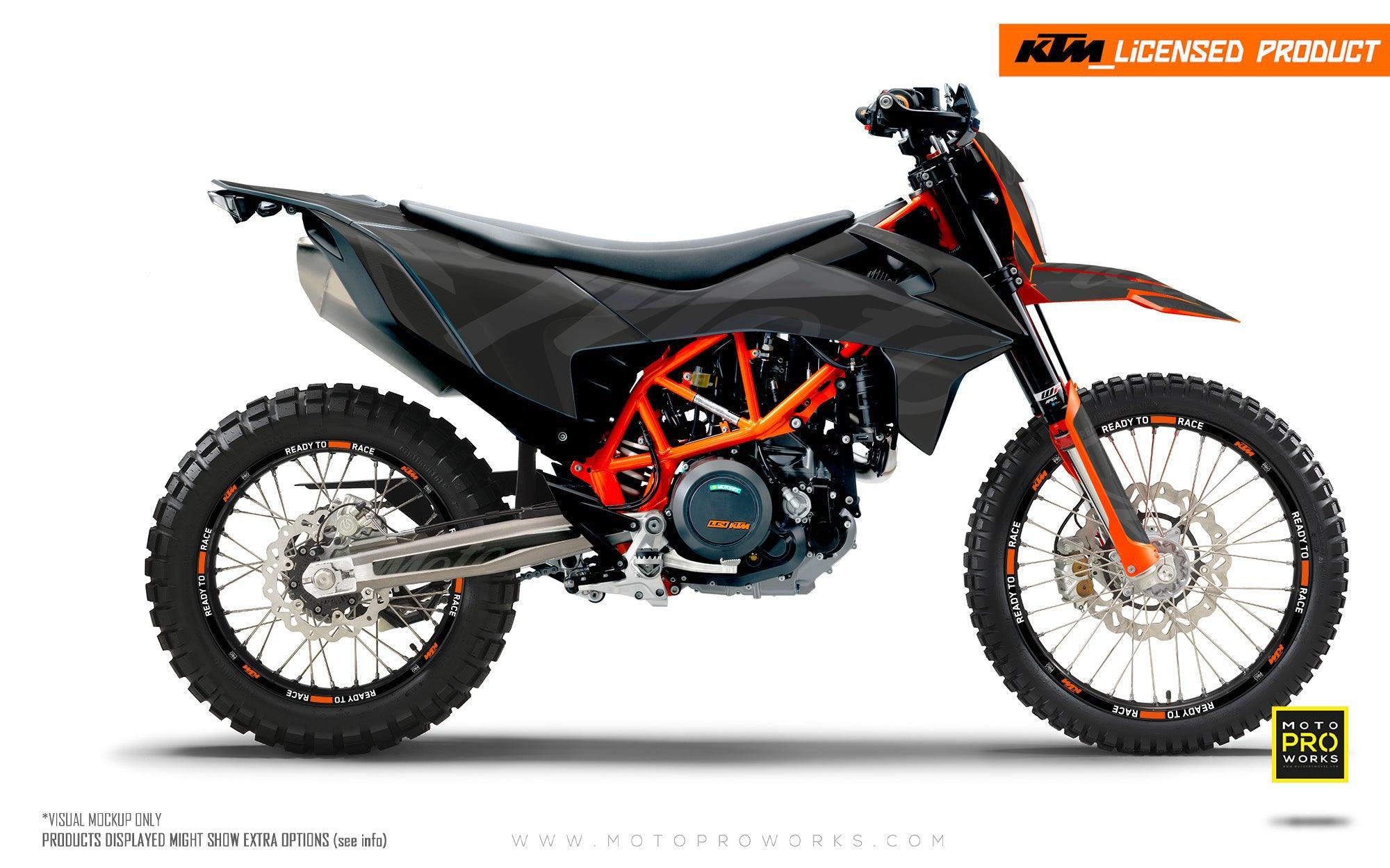 KTM GRAPHICS - 690 SMC-R "Script" (Grey) - MotoProWorks