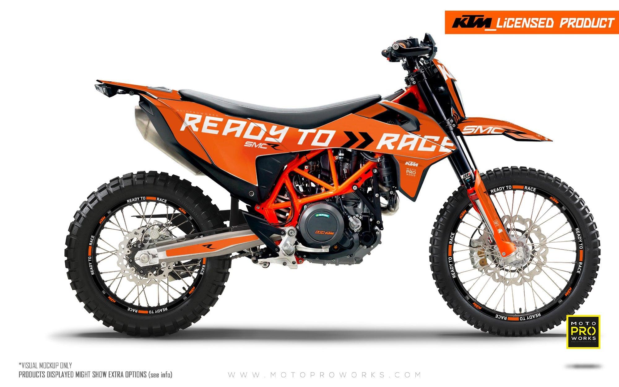 KTM GRAPHIC KIT - 690 SMC-R "Ready2Race" (Orange) - MotoProWorks | Decals and Bike Graphic kit