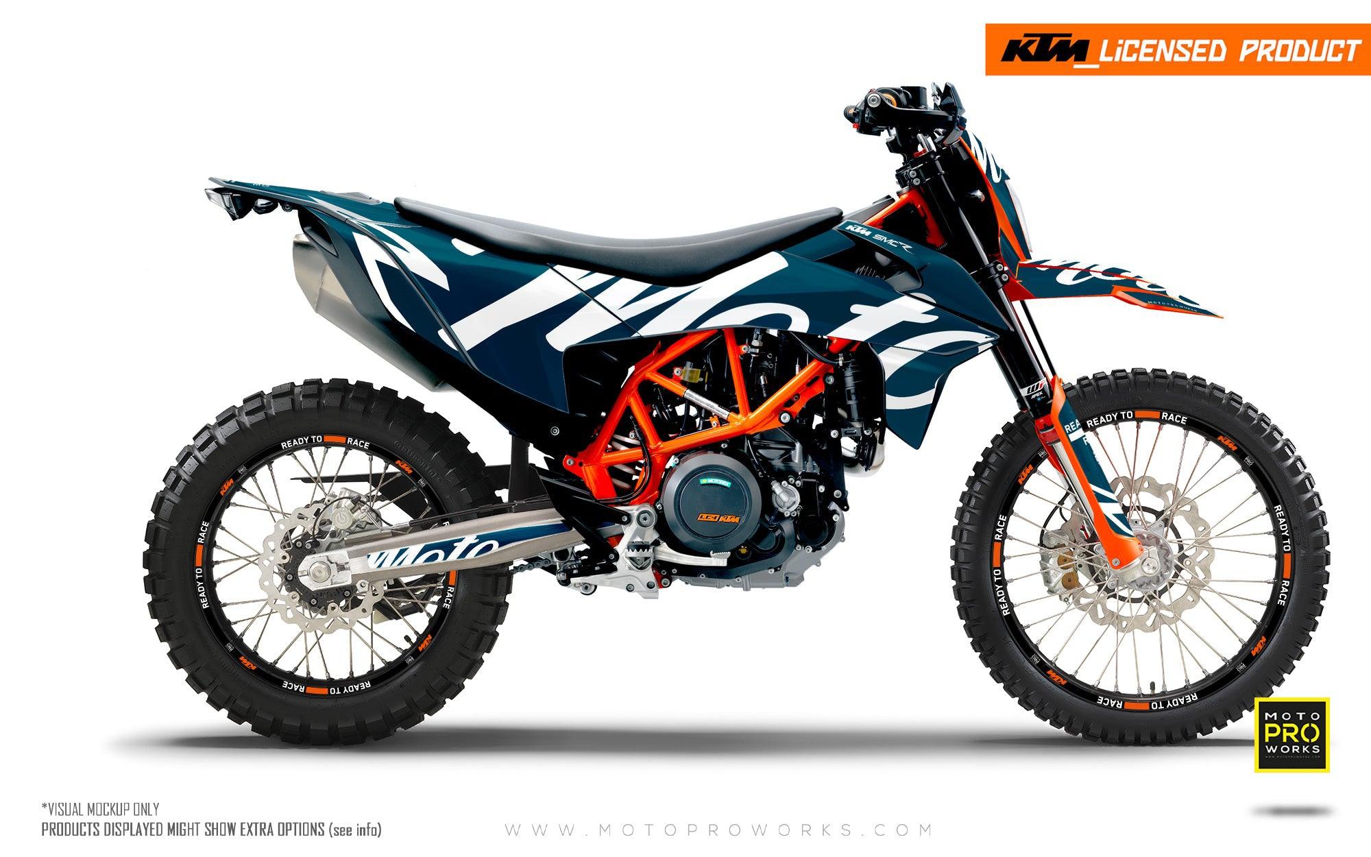 KTM GRAPHICS - 690 SMC-R "Script" (Blue) - MotoProWorks