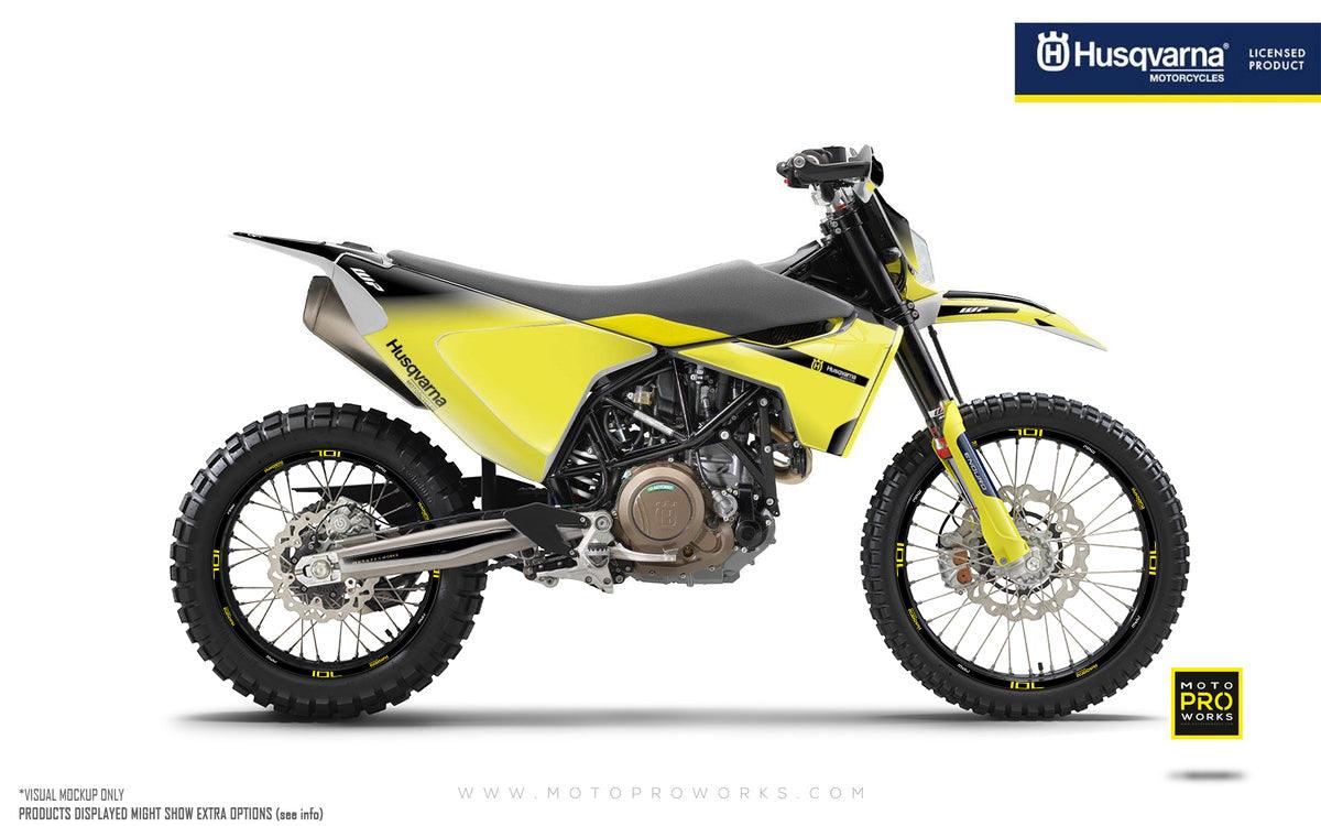 Husqvarna 701 GRAPHICS - "Radius" (Black/Yellow) - MotoProWorks