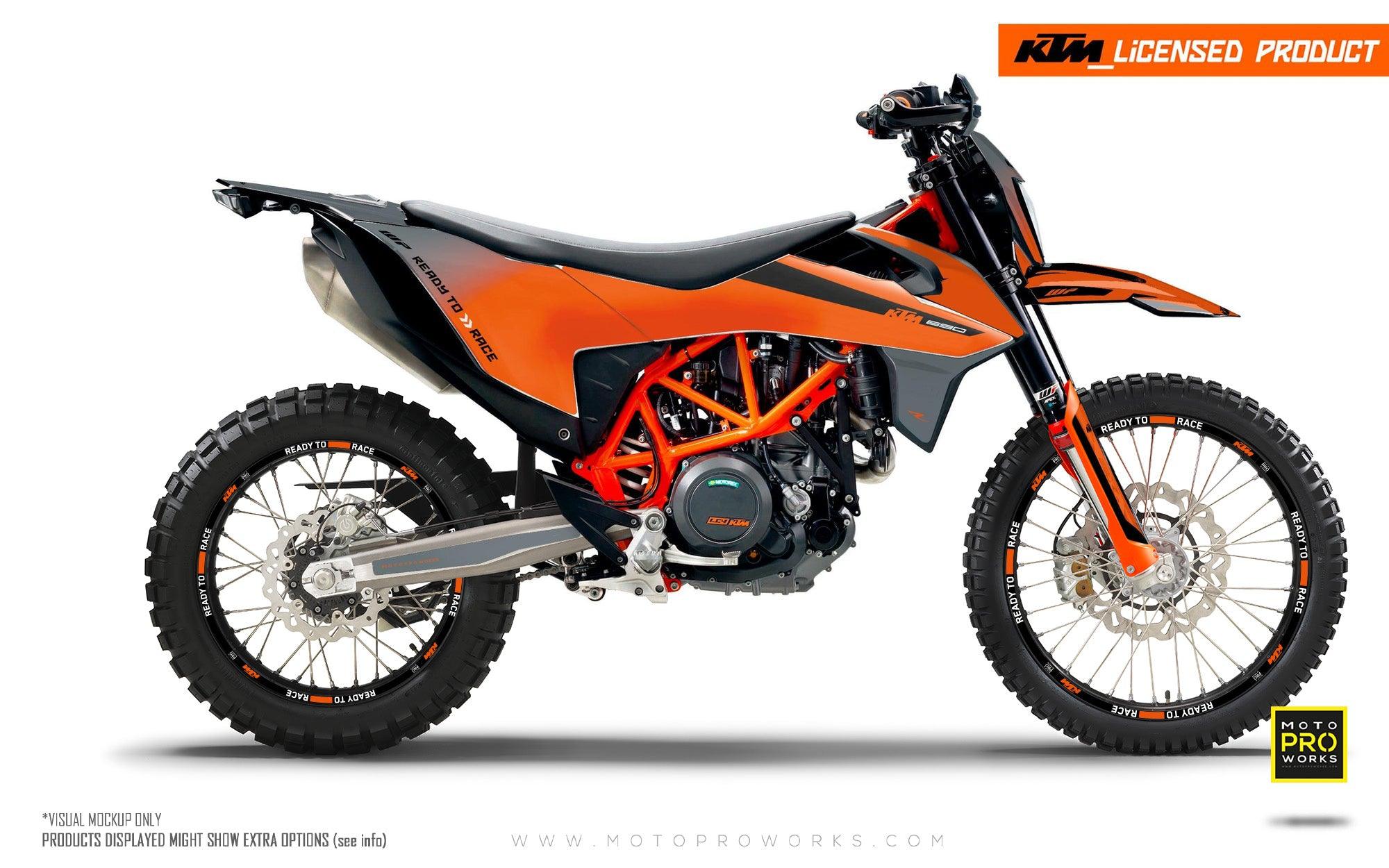 KTM GRAPHICS - "RADIUS" (grey/orange) - MotoProWorks