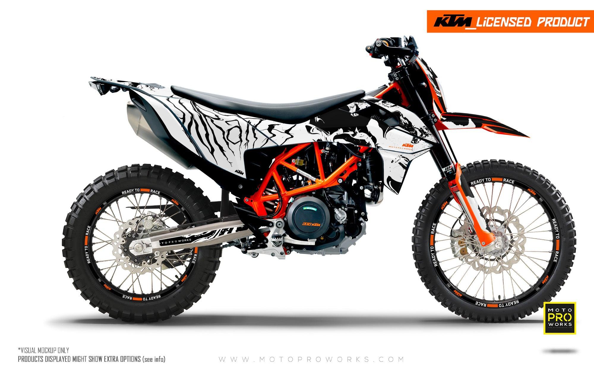 KTM GRAPHICS - 690 SMC-R "Wraith" (White) - MotoProWorks