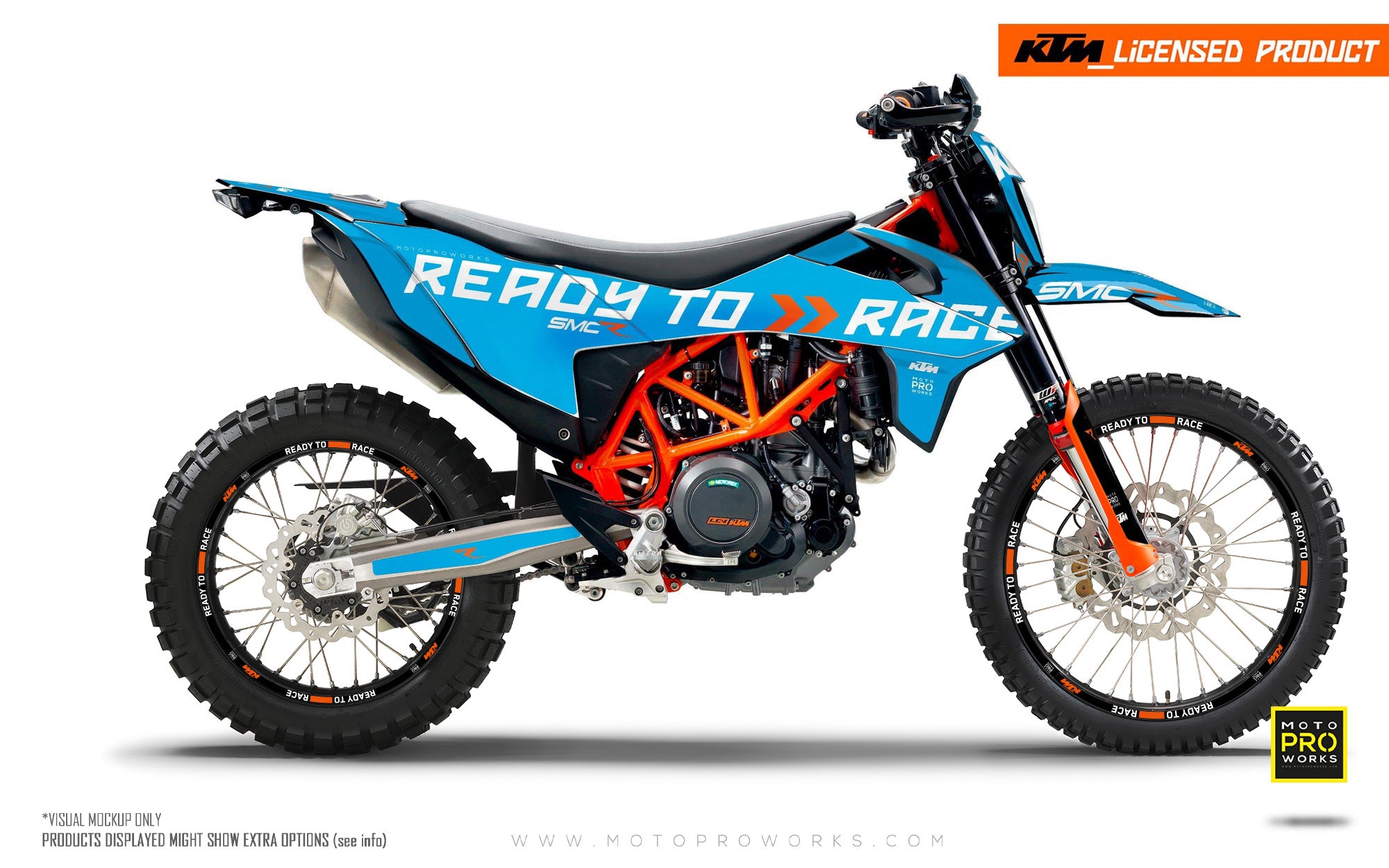 KTM GRAPHIC KIT - 690 SMC-R "Ready2Race" (Blue) - MotoProWorks | Decals and Bike Graphic kit