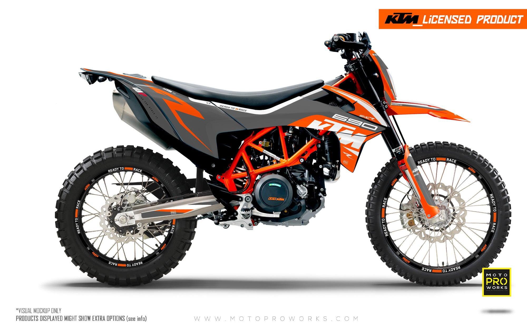 KTM GRAPHICS - 690 SMC-R "Torque" (Solid/Grey/Orange) - MotoProWorks