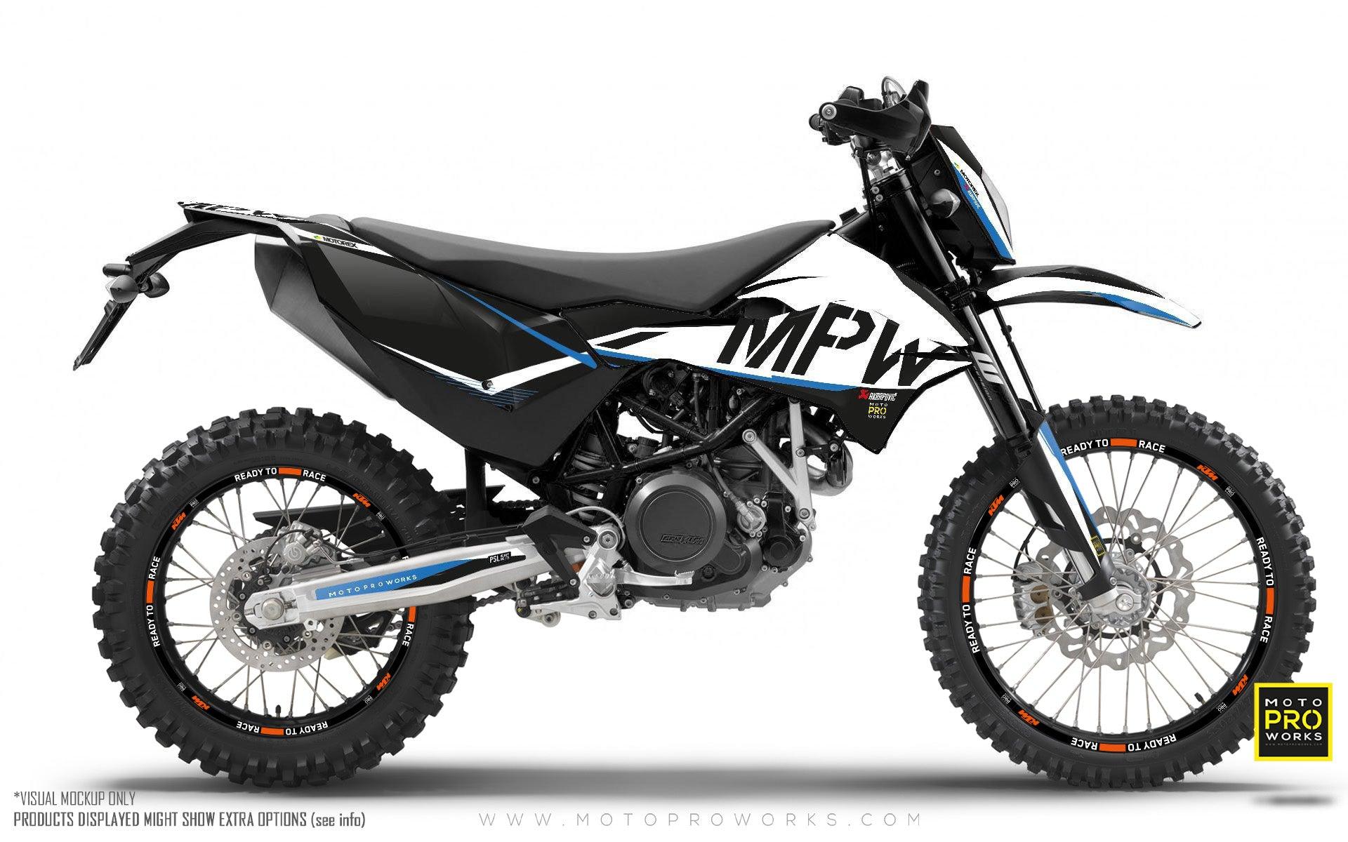 KTM GRAPHIC KIT - "AVIX" (blue) - MotoProWorks | Decals and Bike Graphic kit
