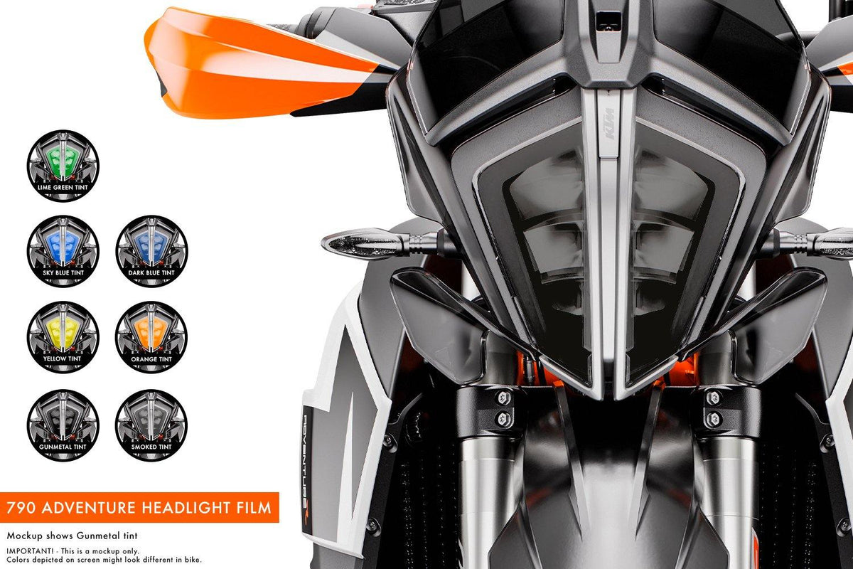 KTM 790/890 Adventure R/S Premium Headlight tinted film - MotoProWorks | Decals and Bike Graphic kit