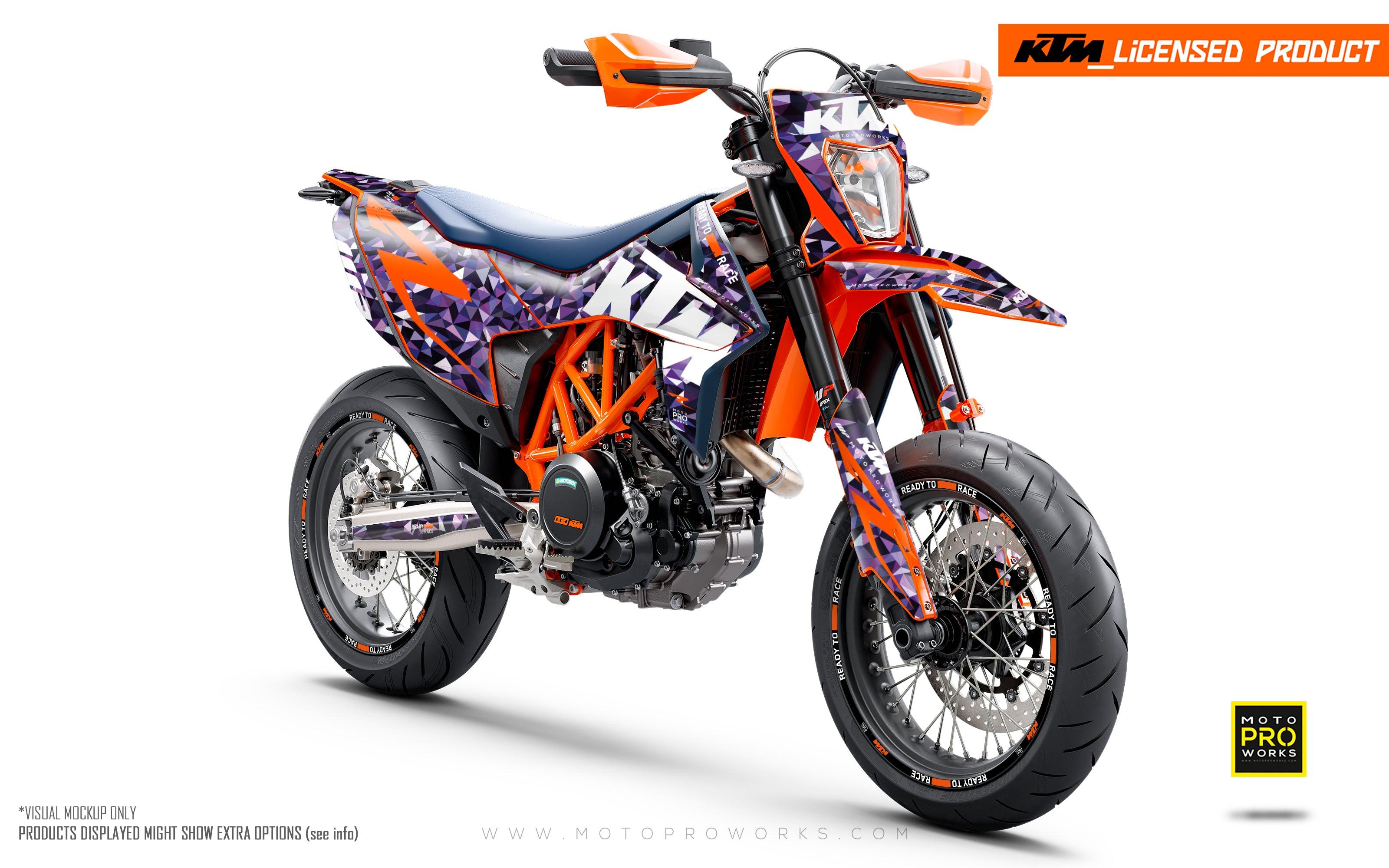 KTM GRAPHICS - 690 SMC-R "Polyatomic" (Purple) - MotoProWorks