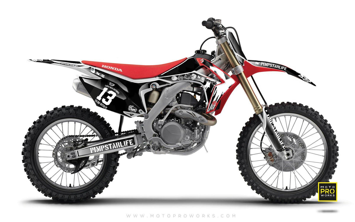 Honda GRAPHIC KIT - &quot;M90&quot; (black) - MotoProWorks | Decals and Bike Graphic kit