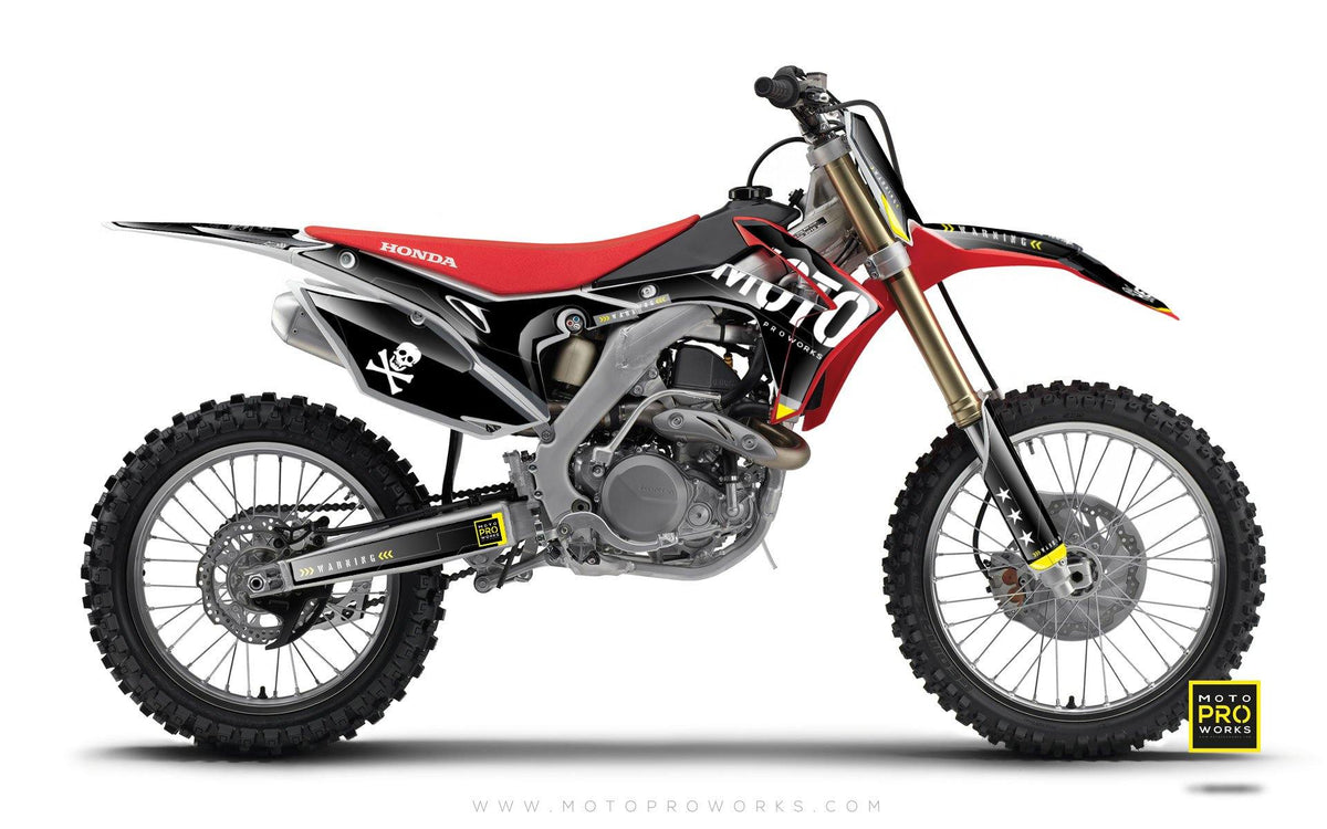 Honda GRAPHIC KIT - &quot;GTECH&quot; (black) - MotoProWorks | Decals and Bike Graphic kit
