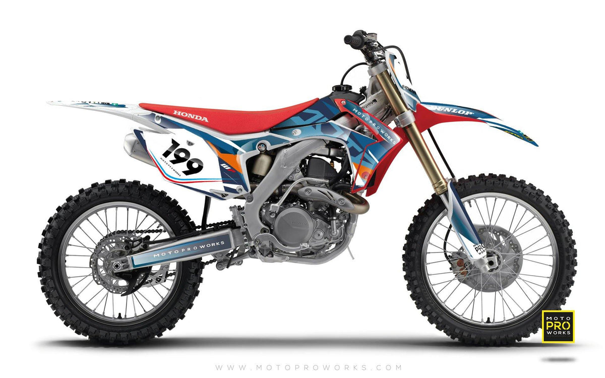 Honda GRAPHIC KIT - &quot;TECH9&quot; (hydro) - MotoProWorks | Decals and Bike Graphic kit