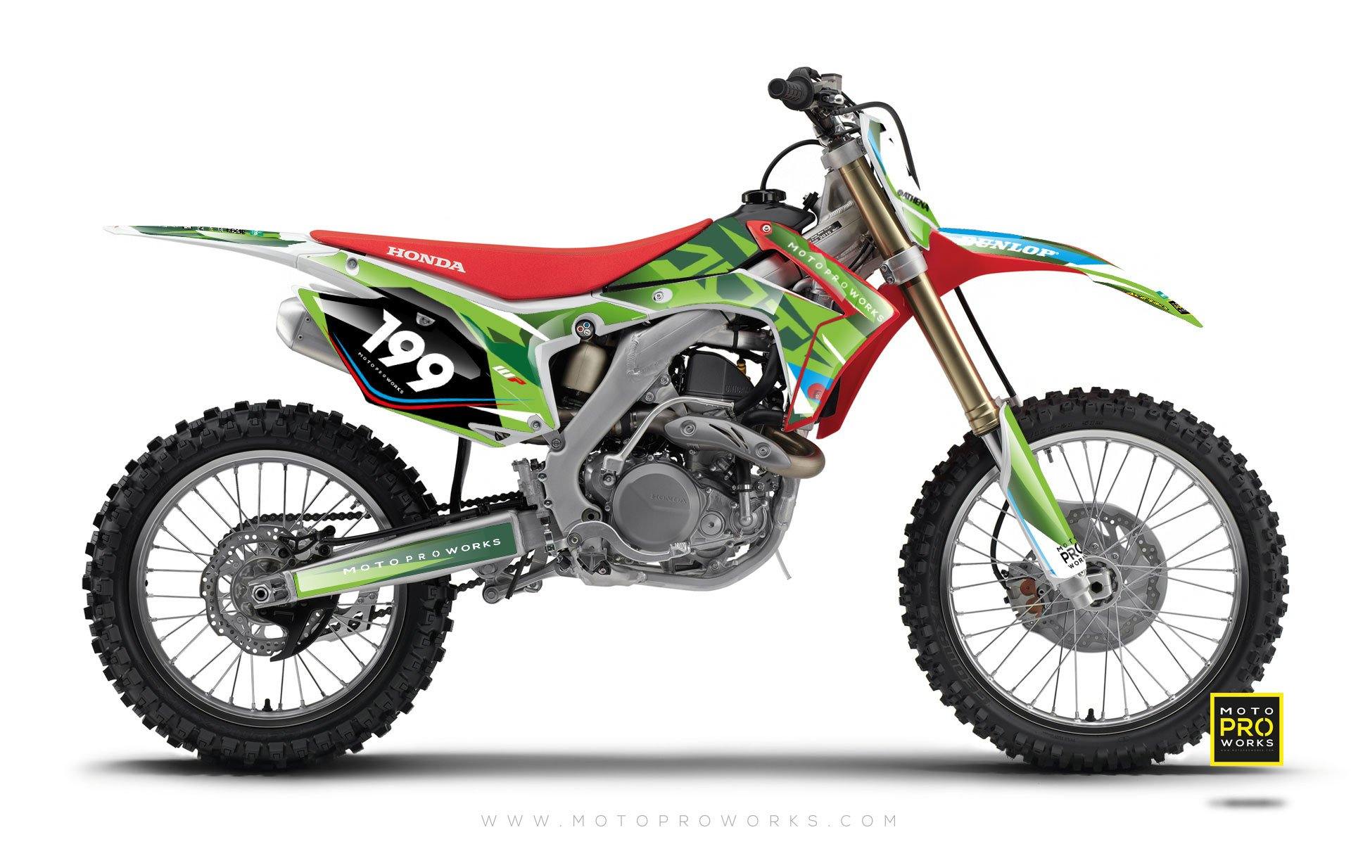 Honda GRAPHIC KIT - "TECH9" (nature) - MotoProWorks | Decals and Bike Graphic kit