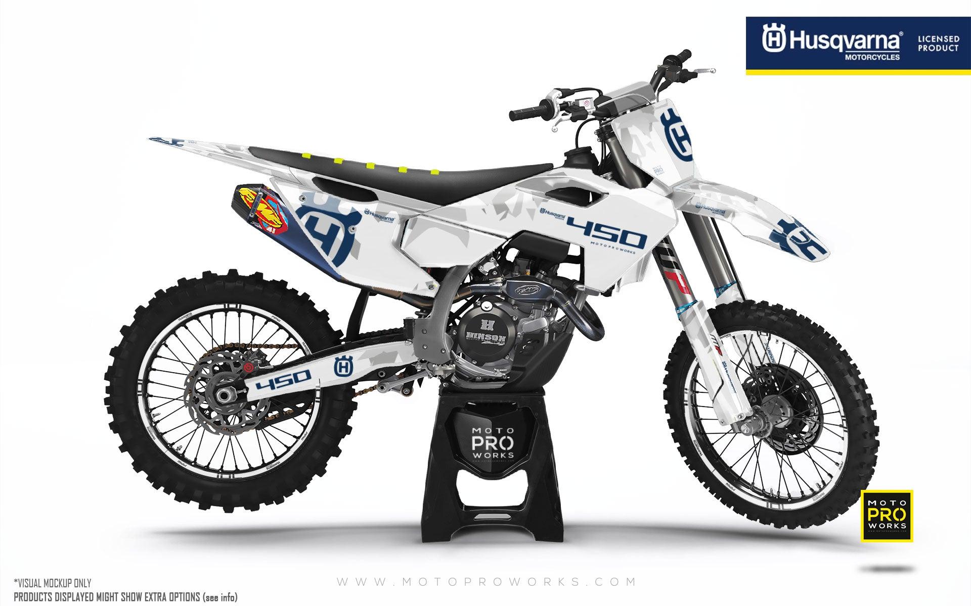 Husqvarna GRAPHICS - "Spark" (White) - MotoProWorks