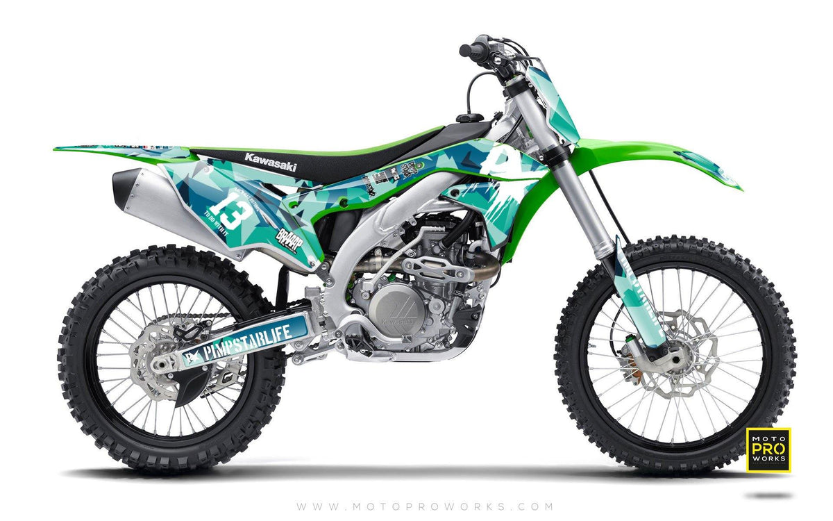 Kawasaki GRAPHIC KIT - &quot;M90&quot; (banger) - MotoProWorks | Decals and Bike Graphic kit