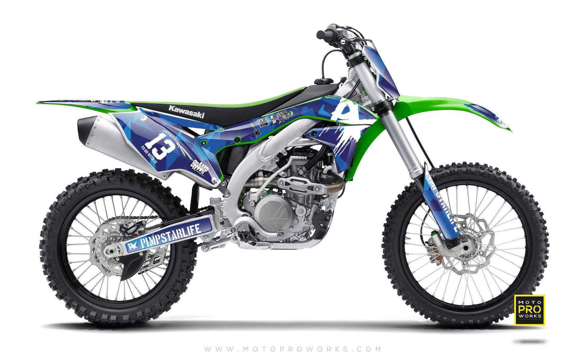 Kawasaki GRAPHIC KIT - "M90" (blue) - MotoProWorks | Decals and Bike Graphic kit