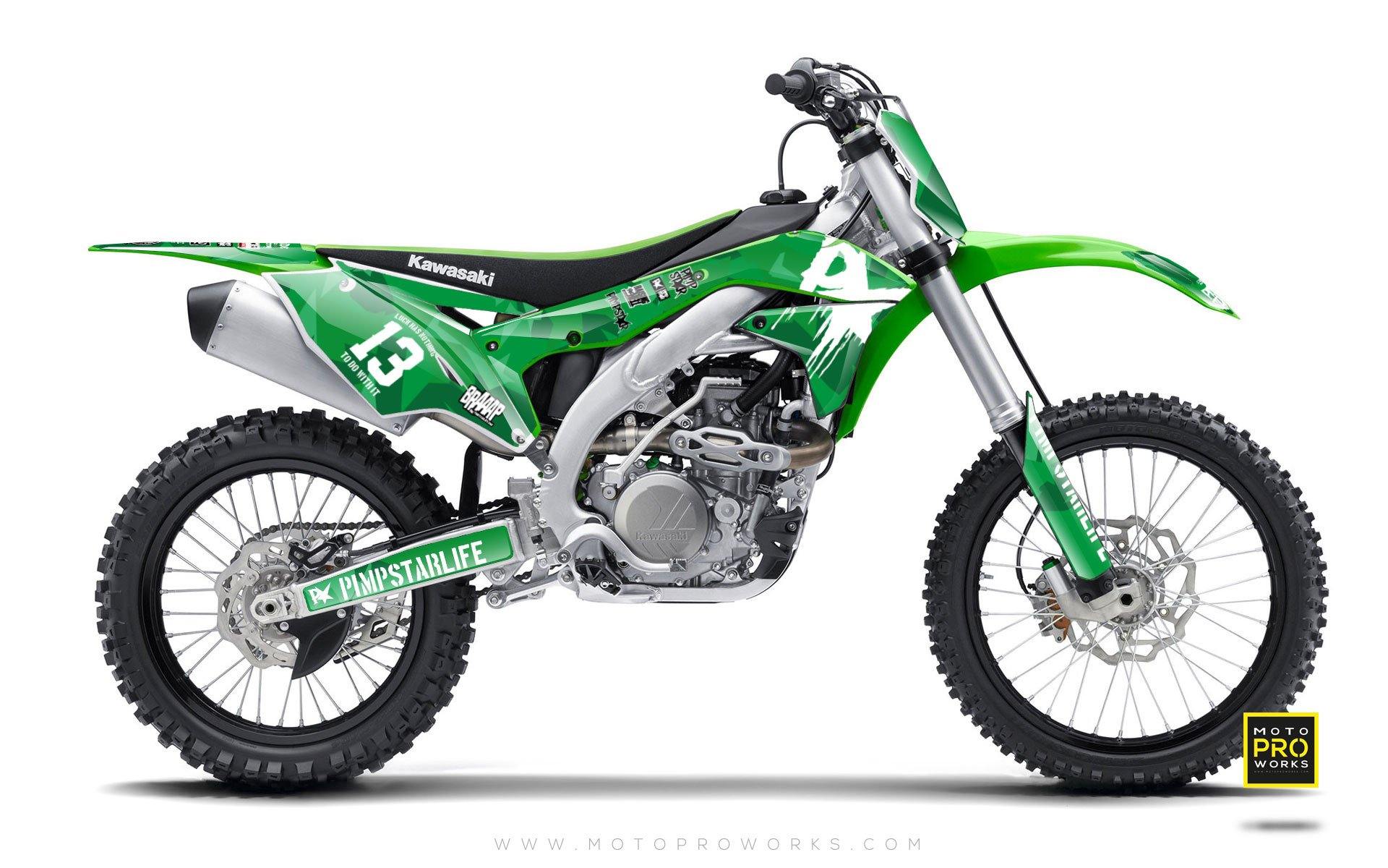 Kawasaki GRAPHIC KIT - "M90" (green) - MotoProWorks | Decals and Bike Graphic kit
