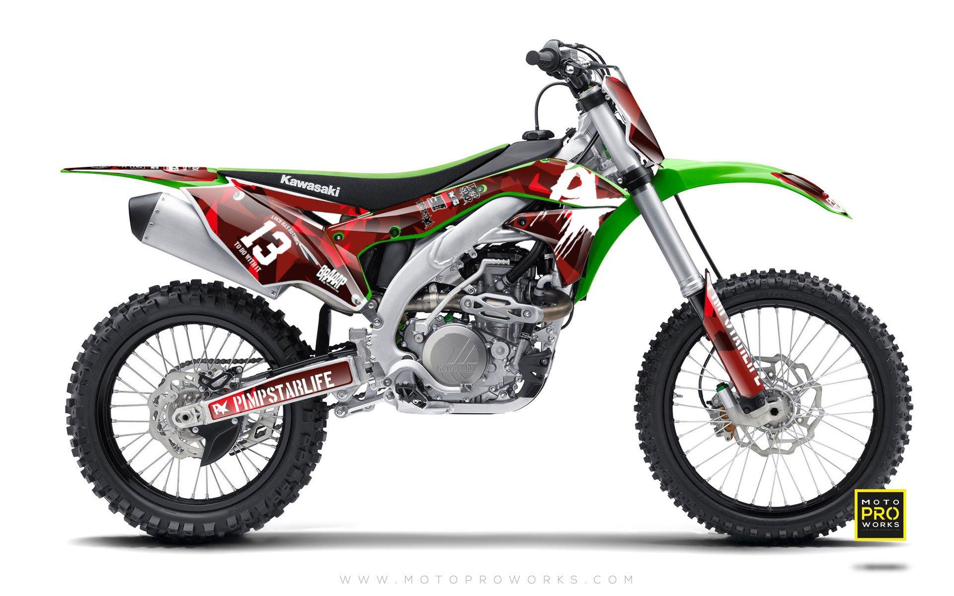 Kawasaki GRAPHIC KIT - "M90" (red) - MotoProWorks | Decals and Bike Graphic kit