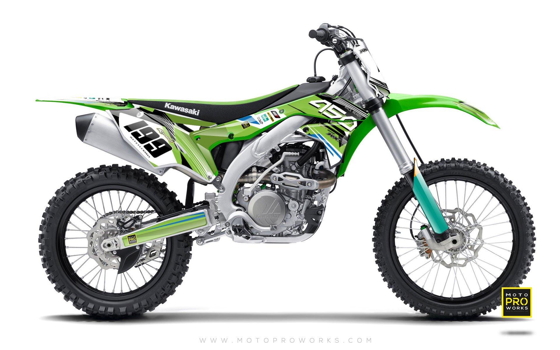 Kawasaki GRAPHIC KIT - "GOFAST" (green) - MotoProWorks | Decals and Bike Graphic kit