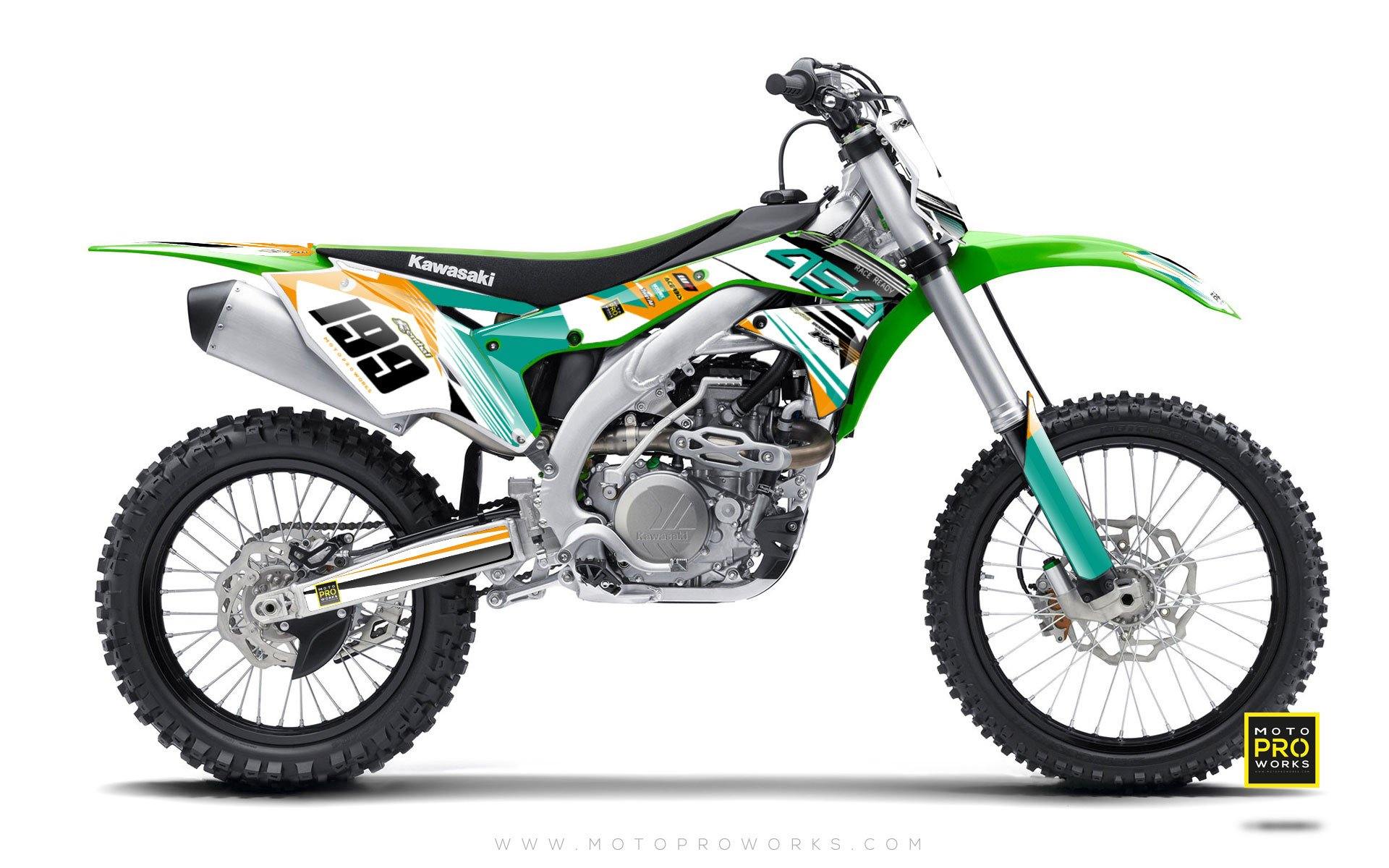 Kawasaki GRAPHIC KIT - "GOFAST" (minty) - MotoProWorks | Decals and Bike Graphic kit