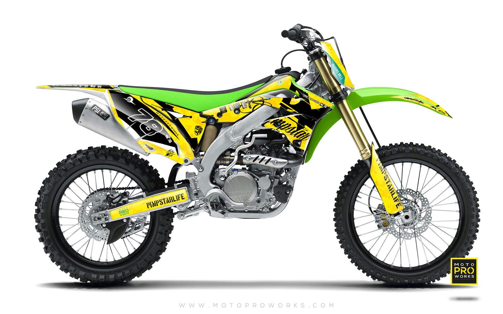 Kawasaki GRAPHIC KIT - "MARPAT" (yellow) - MotoProWorks | Decals and Bike Graphic kit