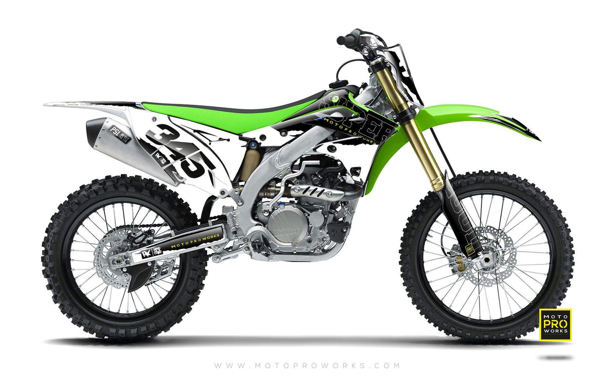Kawasaki GRAPHIC KIT - &quot;SCRATCHY&quot; - MotoProWorks | Decals and Bike Graphic kit