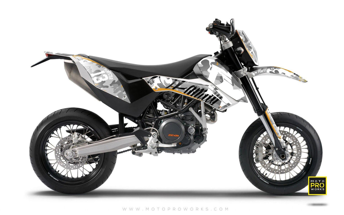 KTM GRAPHIC KIT - &quot;WILDCAMO&quot; (snow) - MotoProWorks | Decals and Bike Graphic kit
