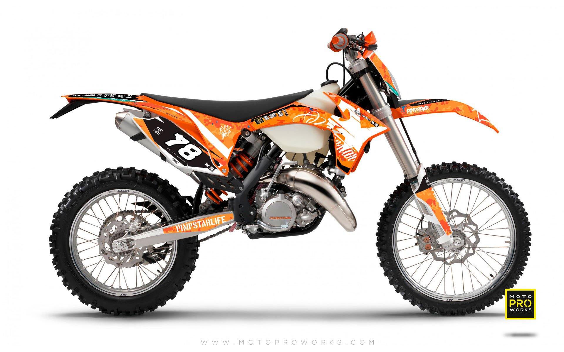 KTM GRAPHIC KIT - "MARPAT" (orange) - MotoProWorks | Decals and Bike Graphic kit