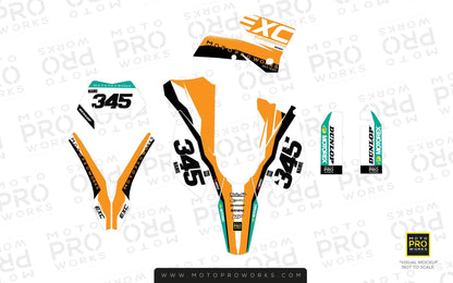 KTM GRAPHIC KIT - "GRADIUS" (orange) - MotoProWorks | Decals and Bike Graphic kit