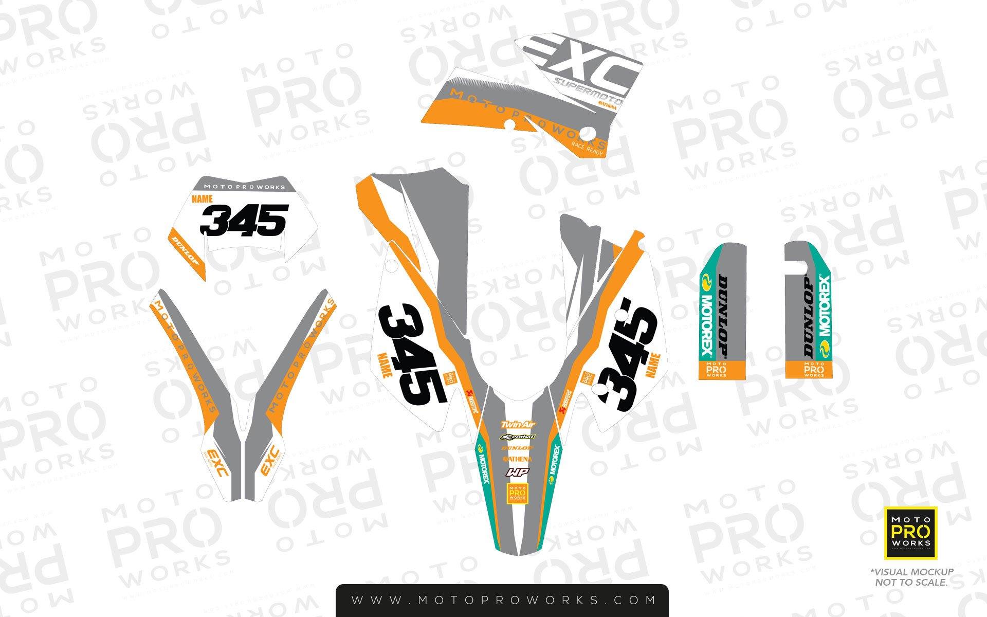 KTM GRAPHIC KIT - "GRADIUS" (grey) - MotoProWorks | Decals and Bike Graphic kit