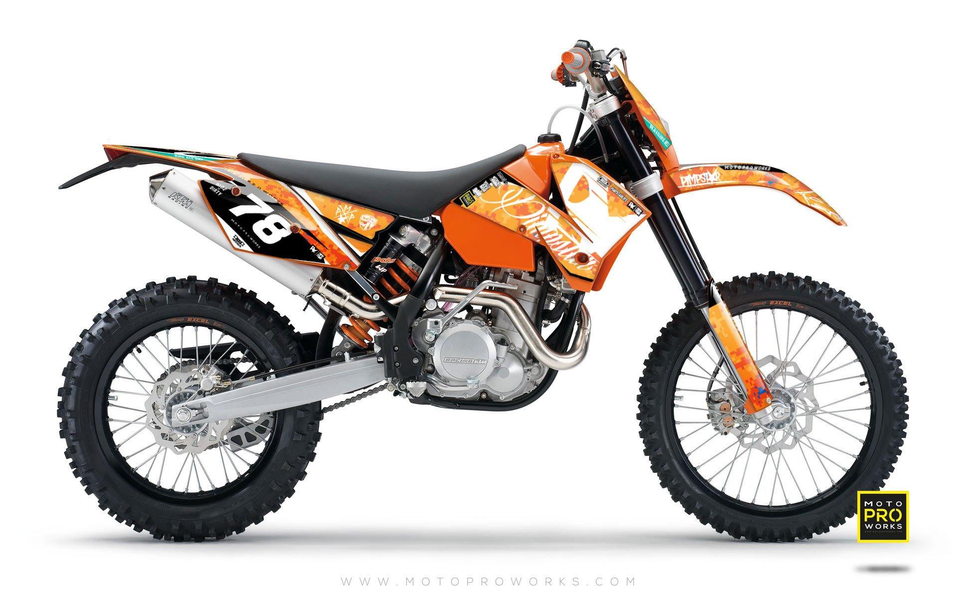 KTM GRAPHIC KIT - "MARPAT" (orange) - MotoProWorks | Decals and Bike Graphic kit