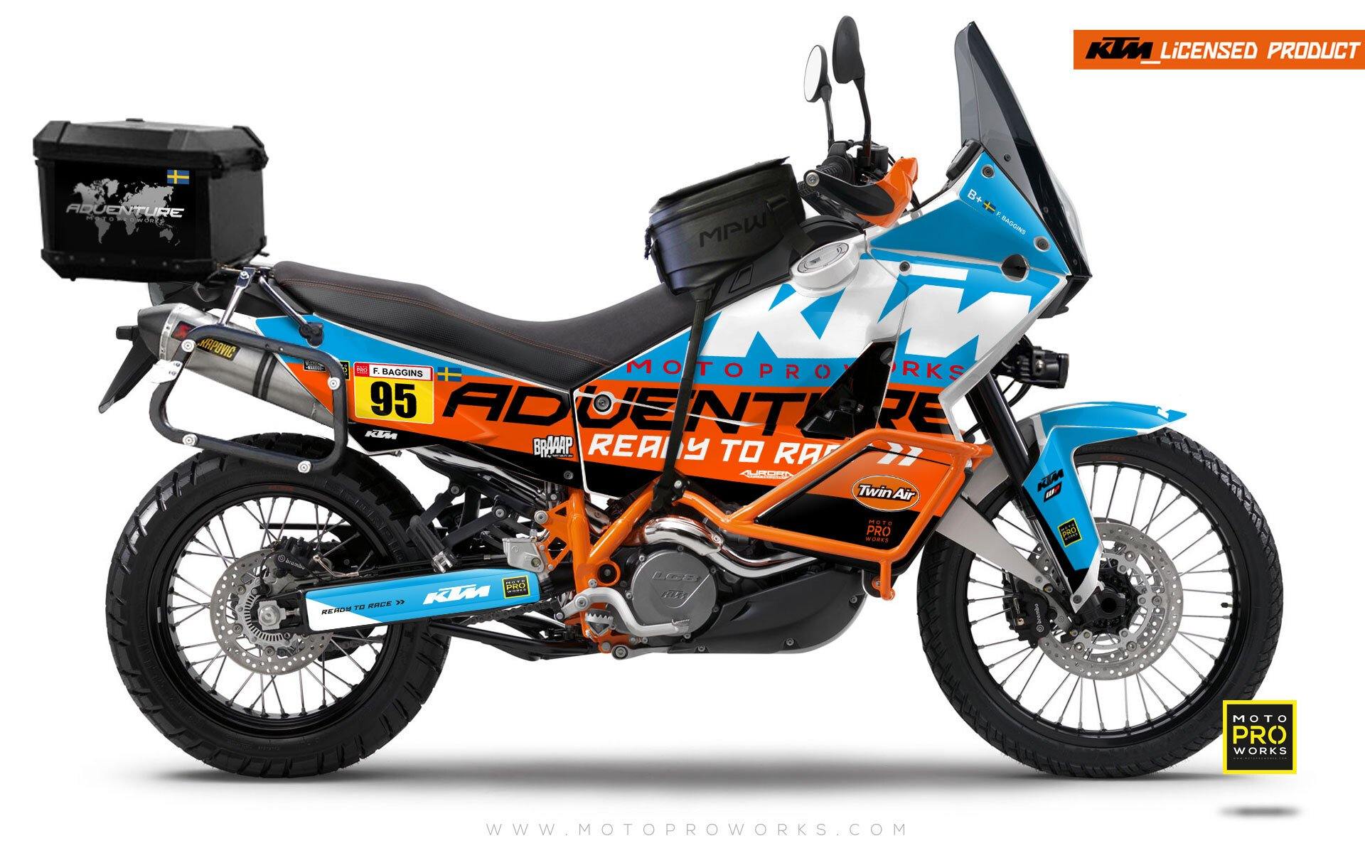 KTM Adventure GRAPHIC KIT - "WAYPOINTER" (ocean) - MotoProWorks | Decals and Bike Graphic kit