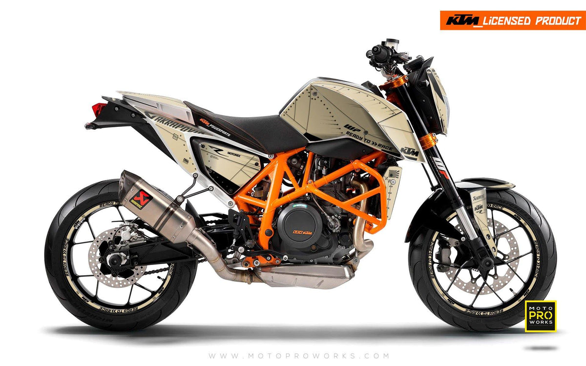 KTM 690 Duke GRAPHIC KIT - &quot;Liberty&quot; (Sand) - MotoProWorks | Decals and Bike Graphic kit