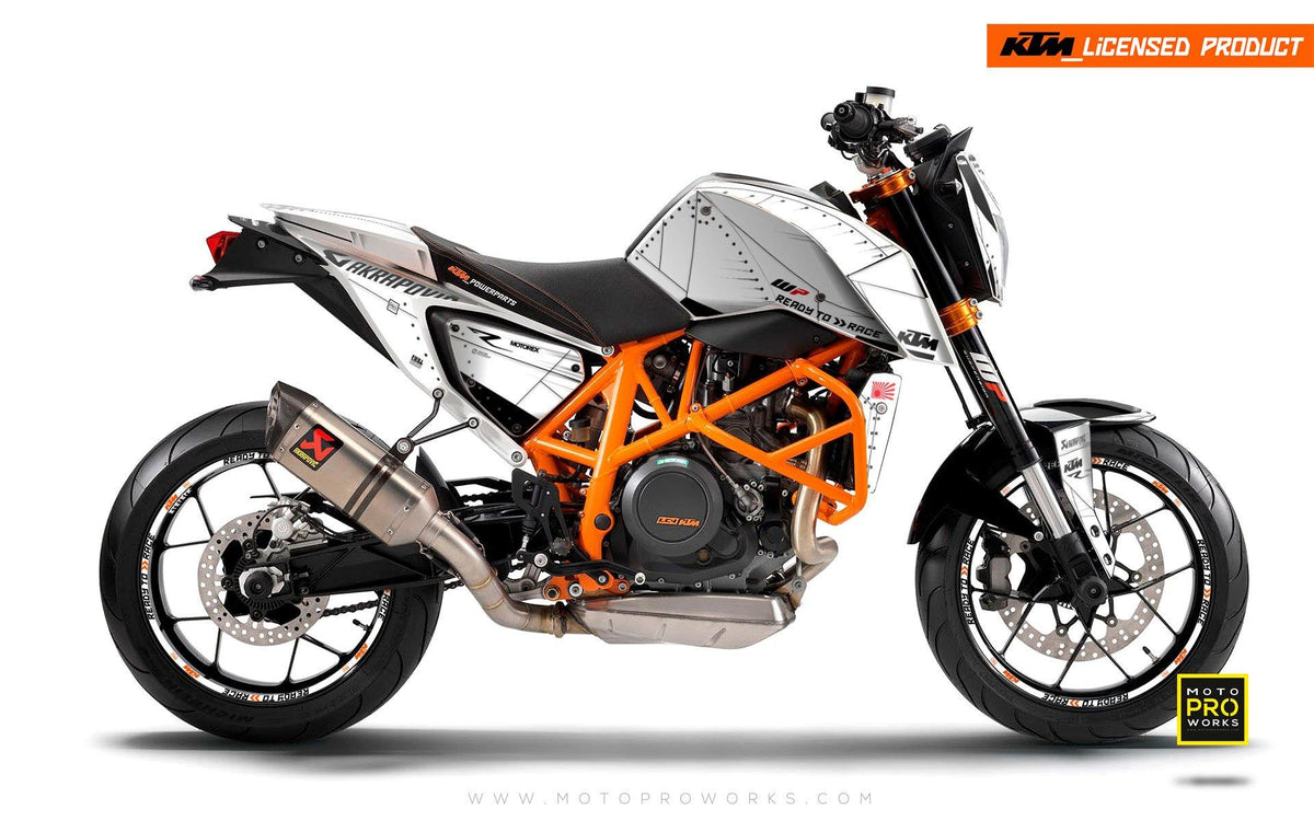 KTM 690 Duke GRAPHIC KIT - &quot;Liberty&quot; (Snow) - MotoProWorks | Decals and Bike Graphic kit