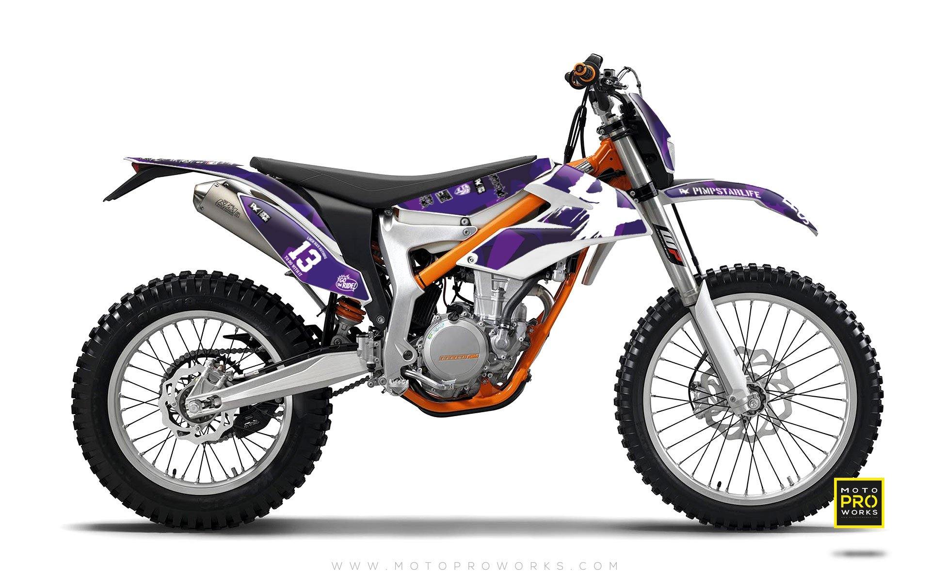 KTM GRAPHIC KIT - "M90" (purple) - MotoProWorks | Decals and Bike Graphic kit