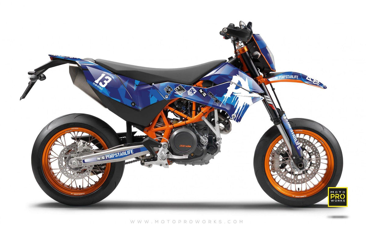 KTM GRAPHIC KIT - &quot;M90&quot; (blue) - MotoProWorks | Decals and Bike Graphic kit